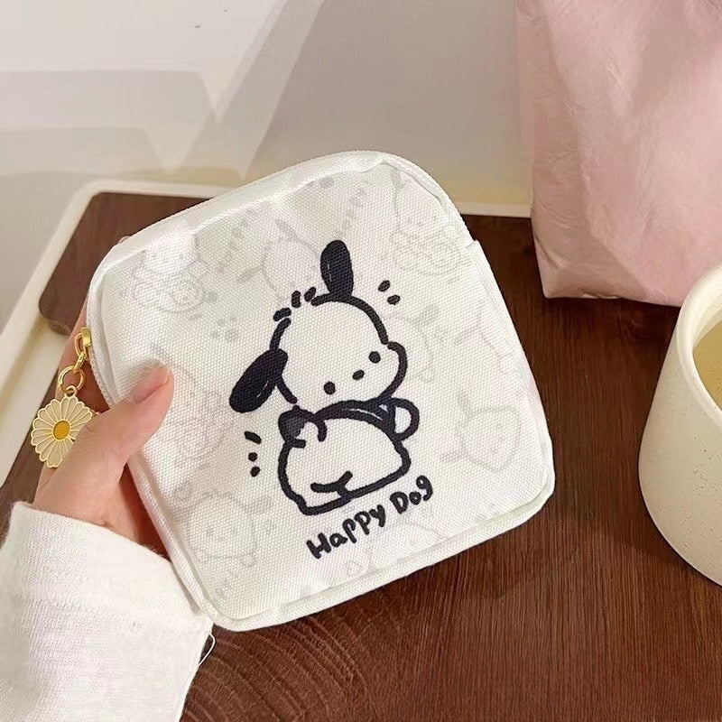 Women Tampon Storage Bag Cute Waterproof Sanitary Pad Organizer Bag Lipstick Key Earphone Data Cables Coin Purse Storage Bag