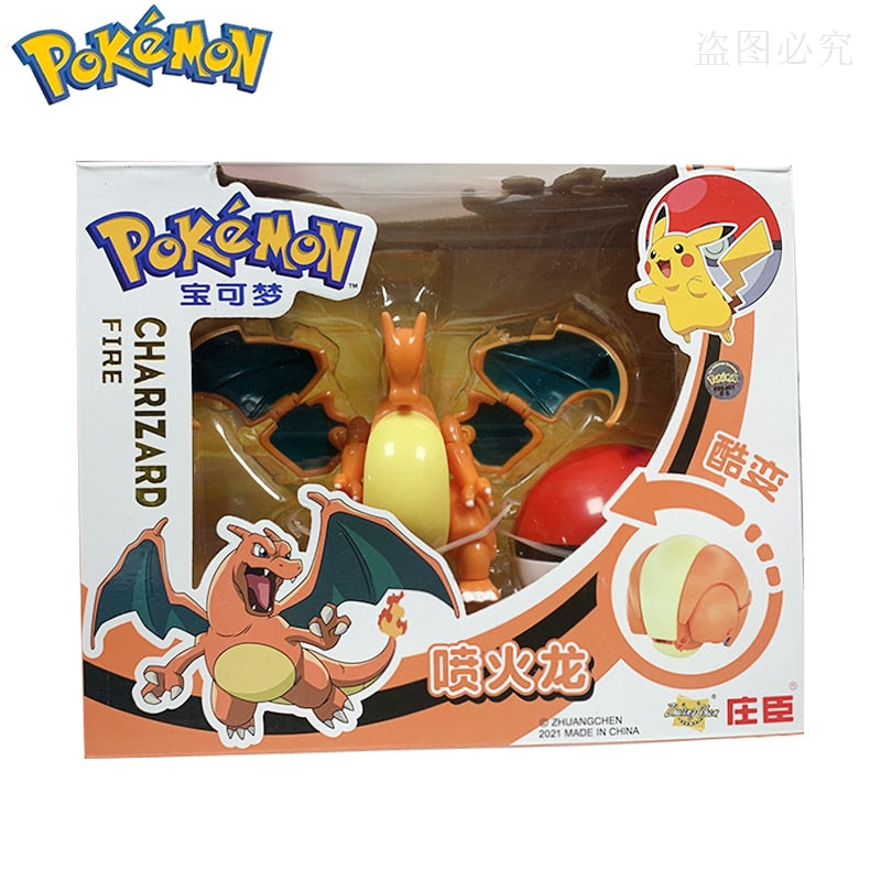 Poké Ball Catch & Battle Set: Pokémon Action Figures Pikachu Charizard Blastoise Venusaur Mewtwo Eevee Gyarados Collectible Toy Model Gift