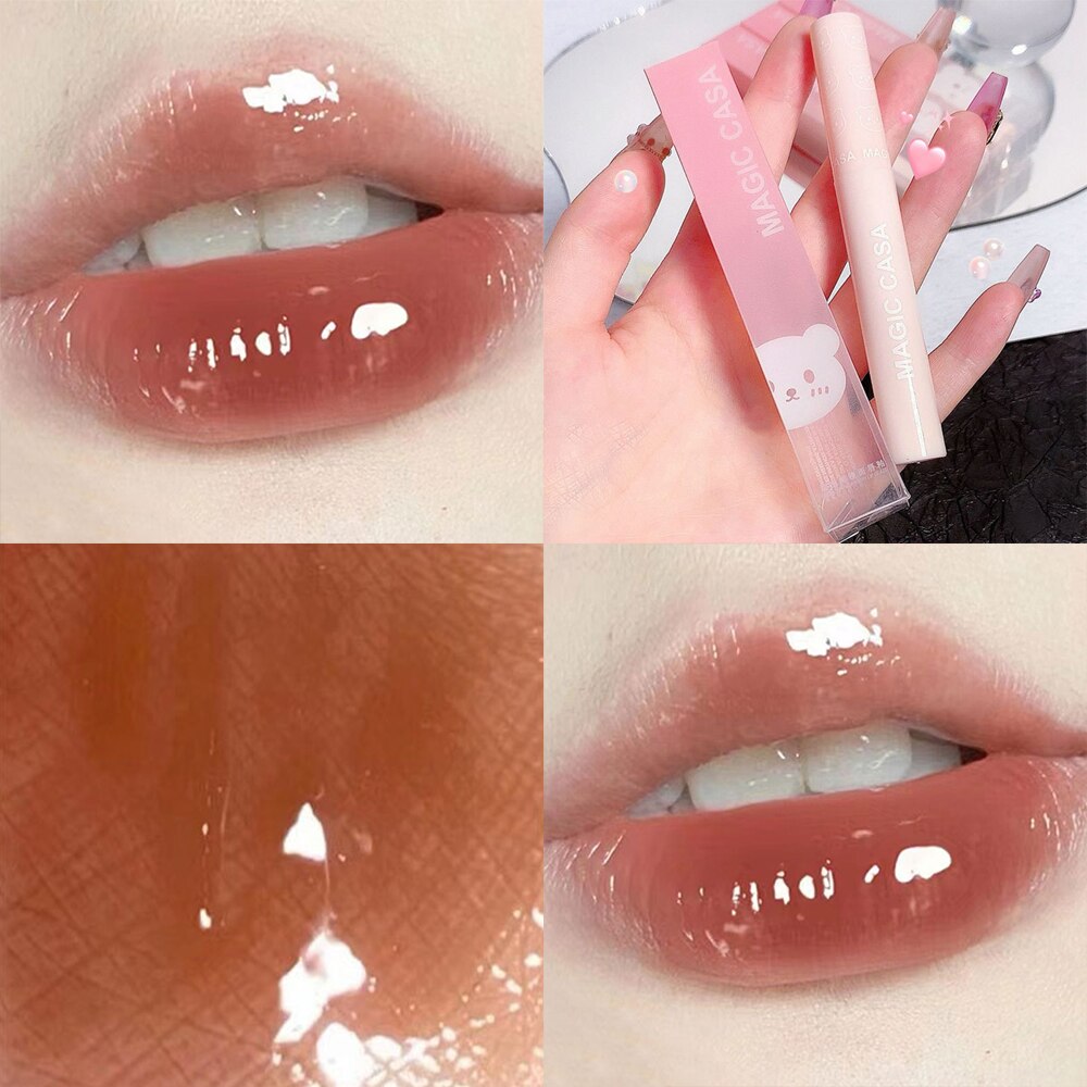 Mirror Water Lip Gloss Lasting Moisturizing Liquid Lipstick Waterproof Non-stick Cup Lip Tint Lip Glaze Korean Makeup Cosmetics