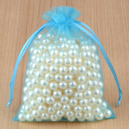 100pcs 24 Colors Jewelry Packaging Bag 5*7 7*9 9*12 10*15cm Organza Bags Gift Storage Wedding Drawstring Pouches Wholesales