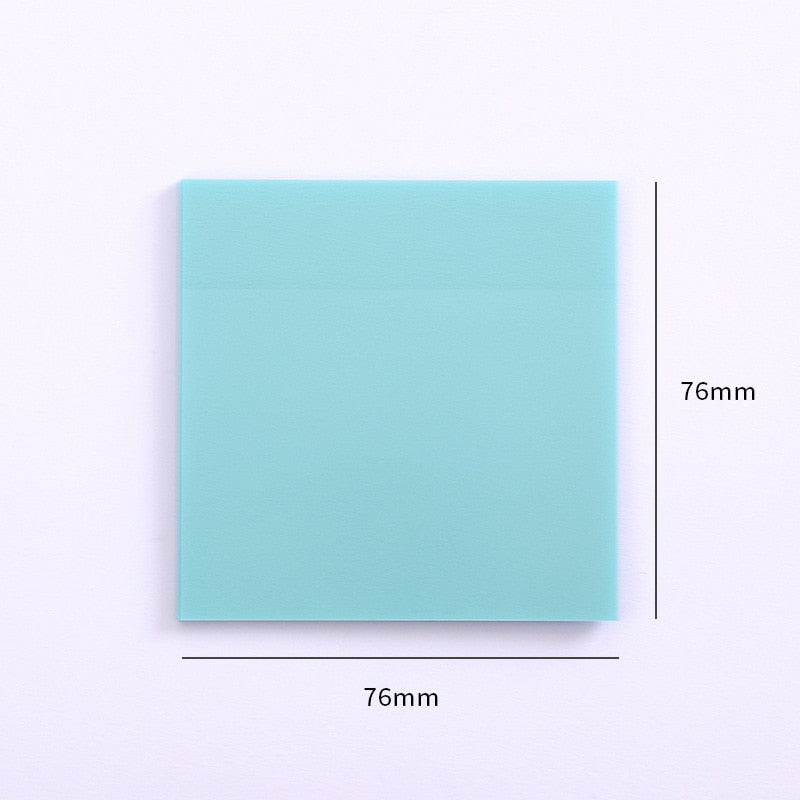 50 Sheets Creative Transparent PET Memo Pad Posted It Sticky Notes Planner Sticker Notepad School Supplies Students Stationery