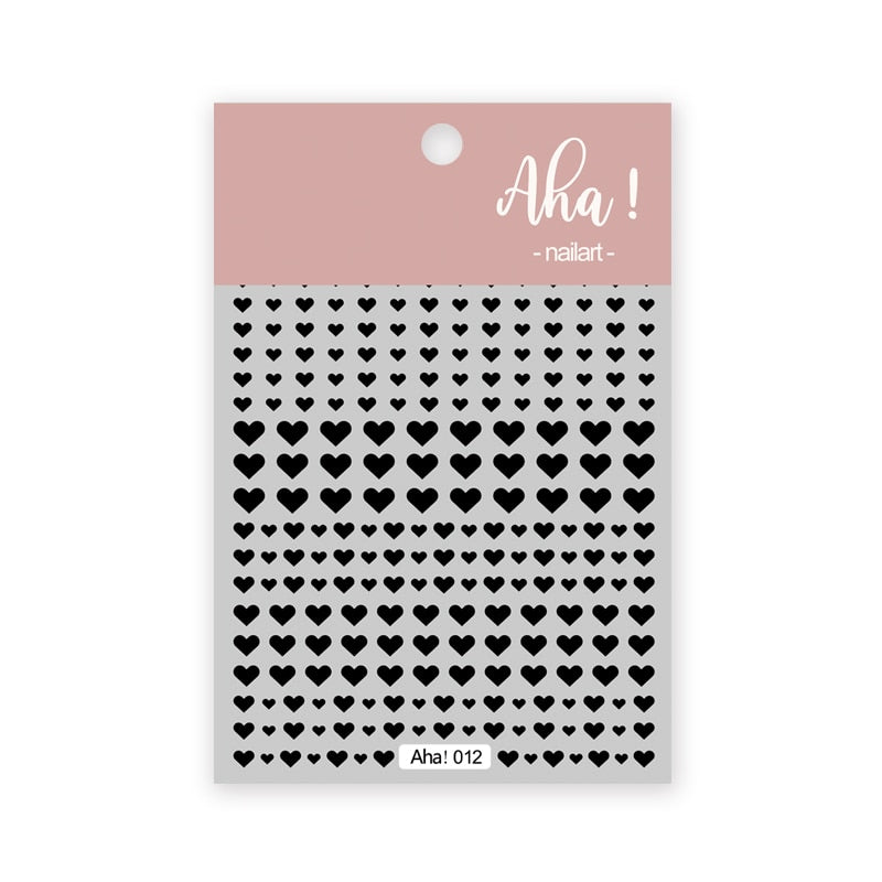 1Sheet Korean White Cloud Blue Nail Art Sticker 3D Star Moon Decal Pure Twilight Self-adhesive Manicure Slider Accessories RE#53