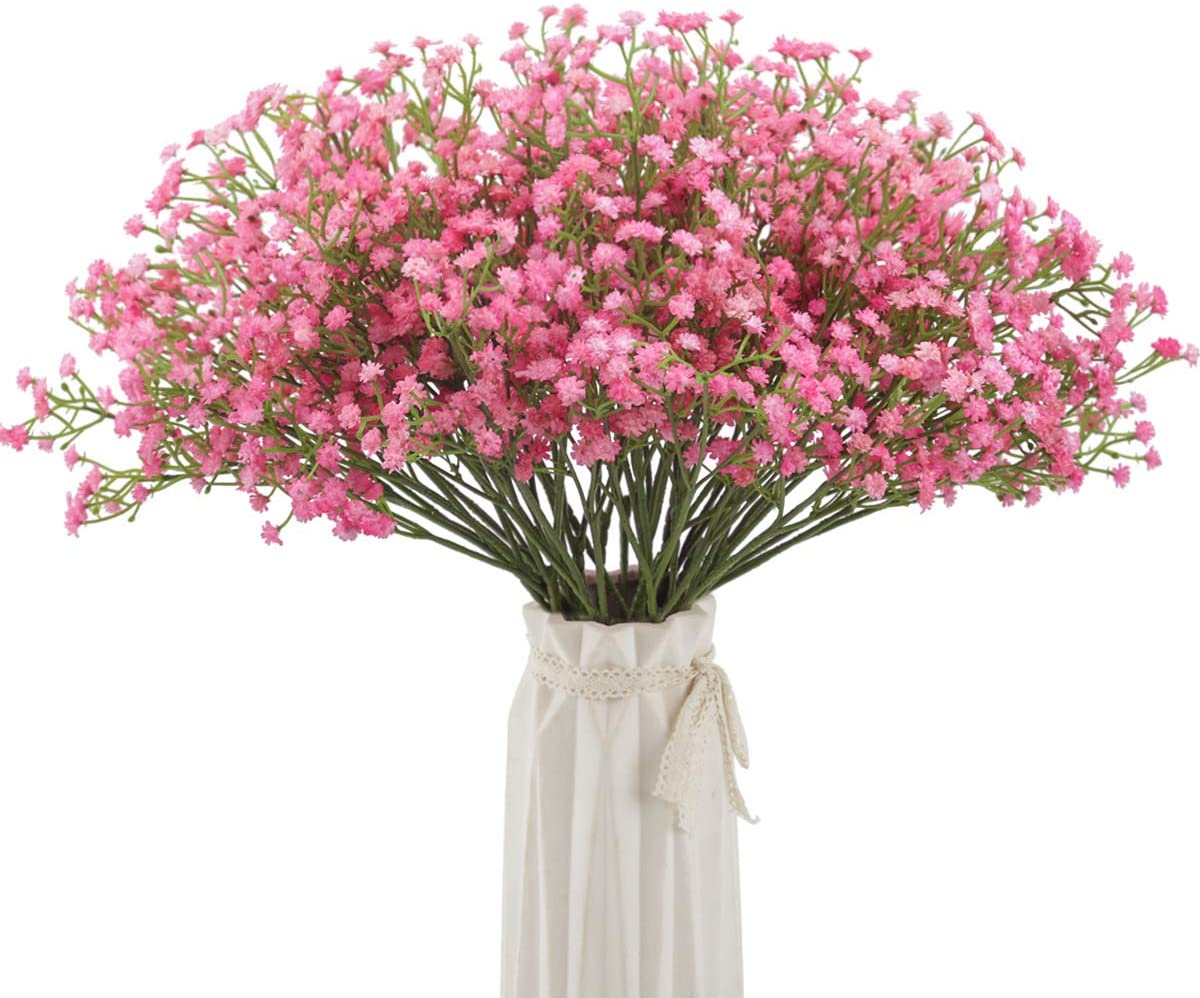 52cm White Gypsophila Artificial Flowers Wedding DIY Bouquet Decoration Arrangement Plastic Babies Breath Fake Flower Home Decor