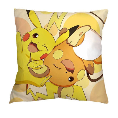 45x45cm Pokemon Cushion Cover Pikachu Meowth Poke Ball Charmander Kawaii Anime Pillowcase Anime Figure Decor Sofa Pillow Cover