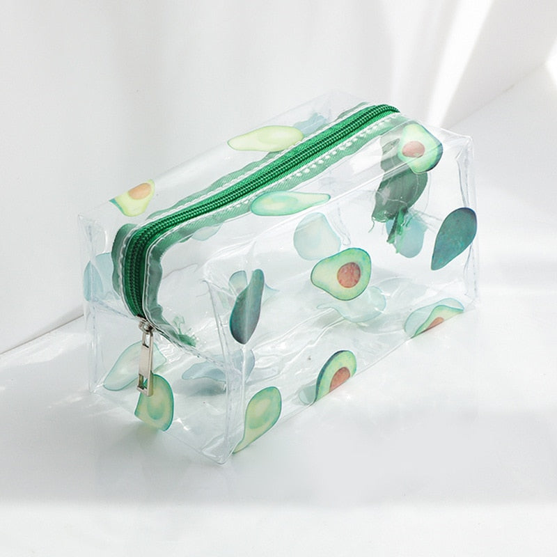 Big Waterproof Transparent Pencil Case PVC Stationery Gift Girls Students Pencil Bag Kawaii Makeup Cosmetic Bag Travel Bags