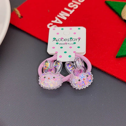 Children Sequins Floral Elastic Hair Bands Rubber Band Hair Tie Princess Kawaii Hair Rope Headwear Girls Kids Hair Accessories