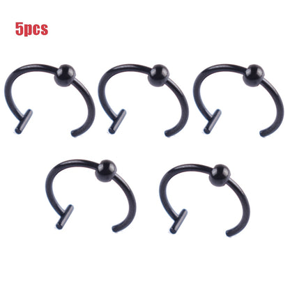 5Pcs Lip Nose Rings Neutral Punk Lip-shaped Ear Nose Clip Fake Diaphragm with Perforated Lip Hoop Body Jewelry Steel Ring