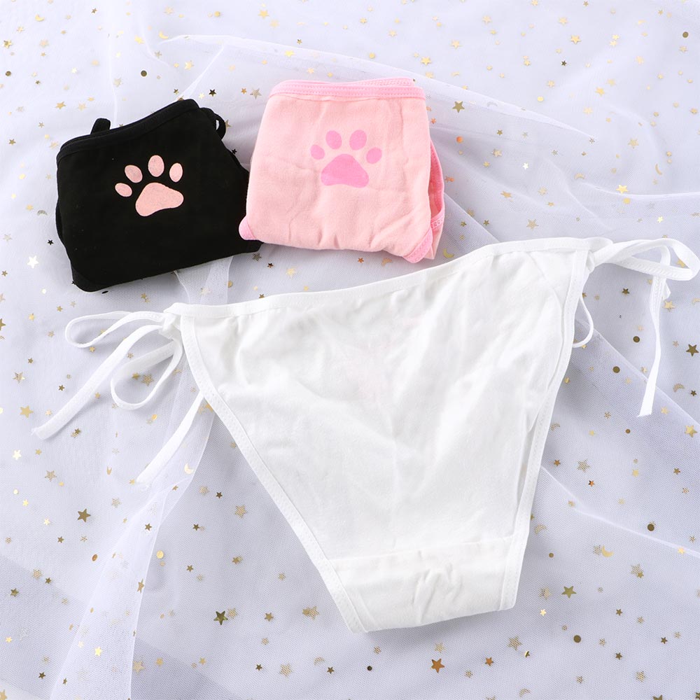 Bandage Lolita Panties Low Waist Lingerie Cute Claw Women's Briefs Low Waist Animation Underwear