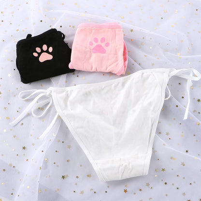 Bandage Lolita Panties Low Waist Lingerie Cute Claw Women's Briefs Low Waist Animation Underwear