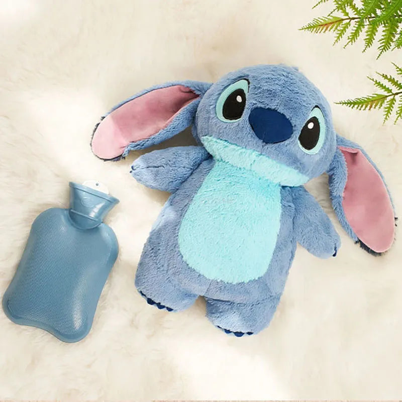 Stitch Hot Water Bag Lilo & Stitch Angel Plush Hand Warmer Heat Therapy Lotso Stuffed Animal Pain Relief Cramps Comfort Winter Plushie Bottle