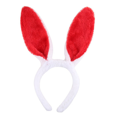 Cute Plush Bunny Ears Hair Bands Soft Rabbite Ears Easter Adult Headbands for Women Girls Anime Cosplay Party Hair Accessories