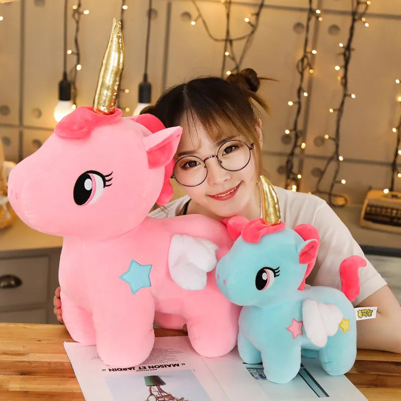 20cm Cute Soft Unicorn Plush Toy Kids Sleeping Pillow Pony Soft Doll Animal Stuffed Plush Toy Birthday Gifts for Girls Children