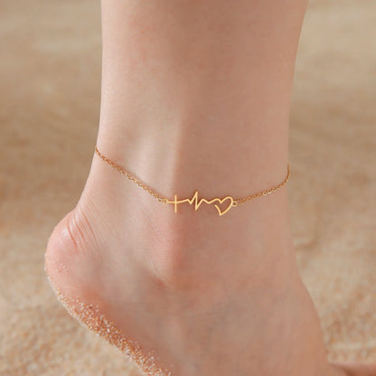 Cute Walking Cat Anklets for Women Stainless Steel Jewelry Foot Bracelet Fashion Summer Beach Accessories Wholesale