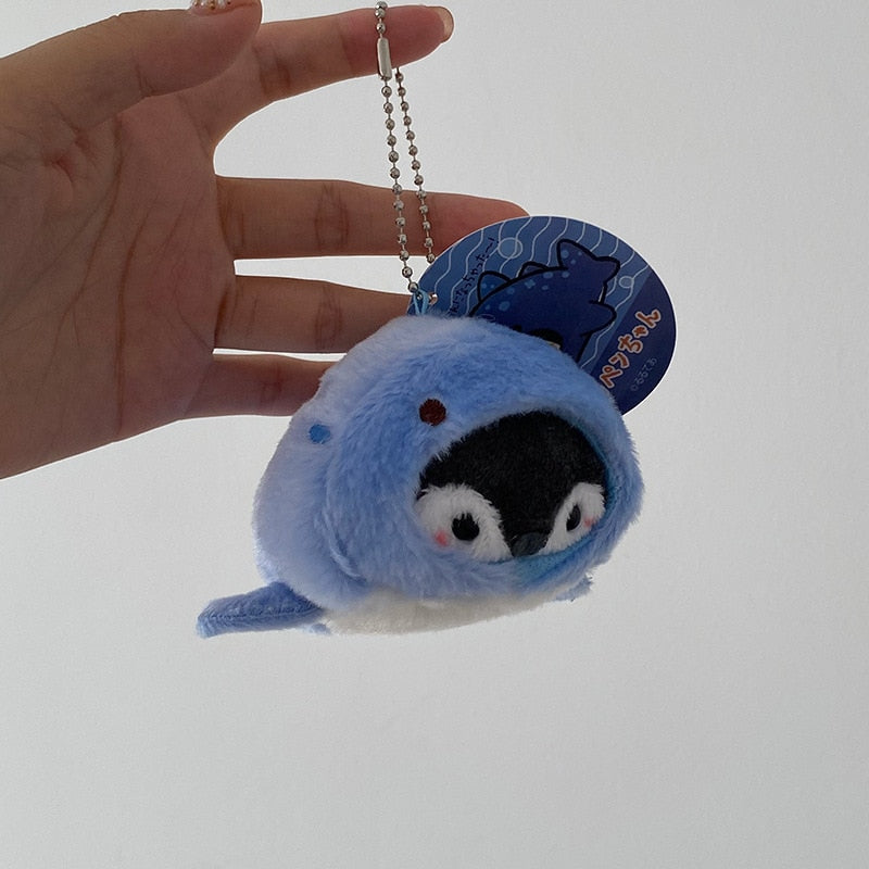 Kawaii Plush Keychain Bag Charm Cartoon Cute Mini Penguin Stuffed Animal Plushies Soft Doll Car Trinket Key Chain Women Girls Keyring Kids Birthday Gifts