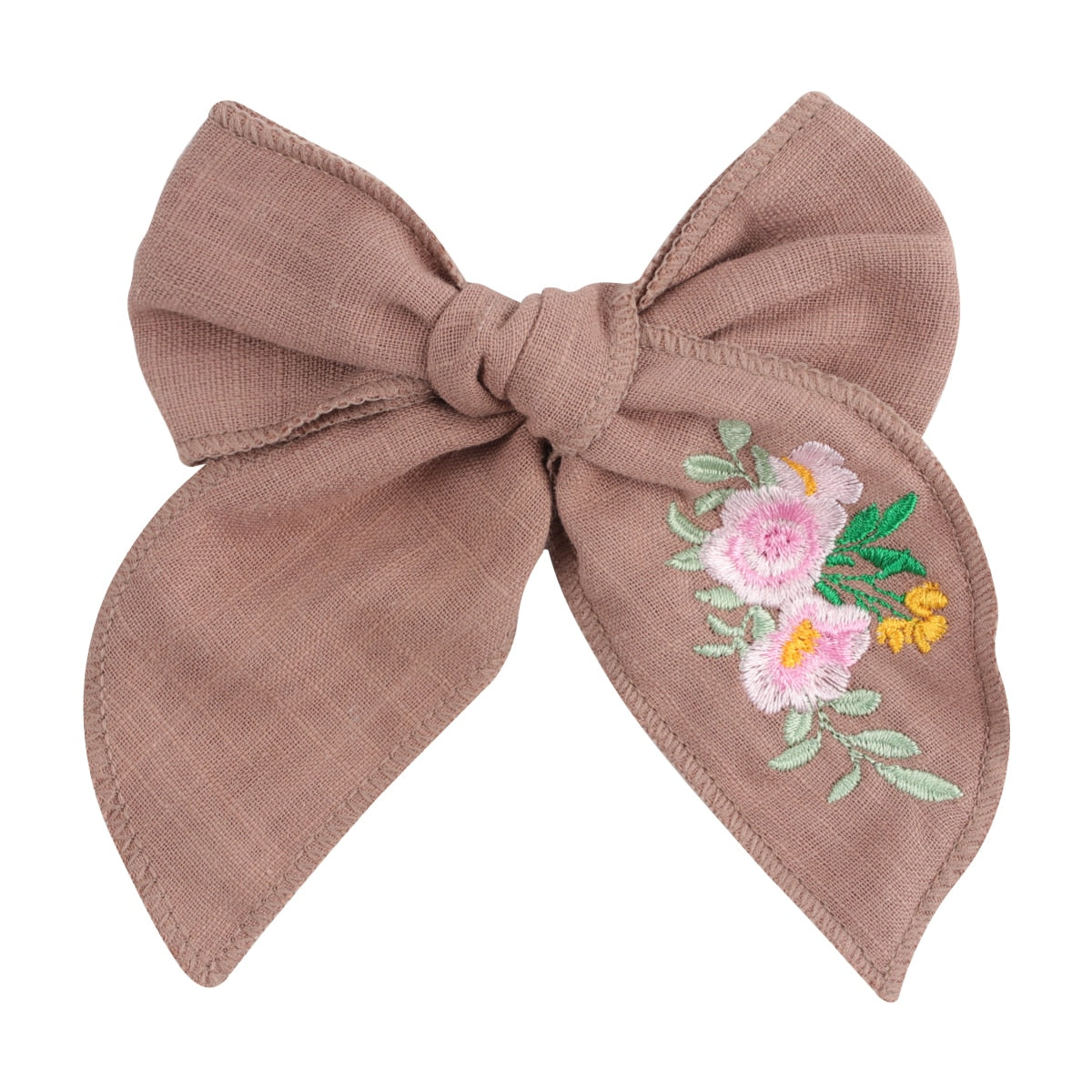 Fashion Embroidery Bows Hair Clips Solid Hairpins For Girls Handmade Ribbon Barrettes Kids Butterfly Hair Pin Korean Headwear