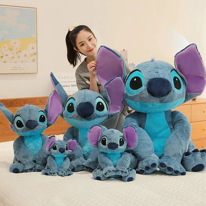 Disney Stitch Plush Toy Doll Anime Lilo & Stitch Sitting Stitch Cartoon Stuffed Doll Children's Comforting Pillow Kids Gift