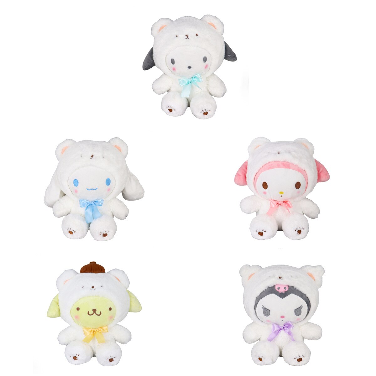 Sanrio Plushies Limited Edition Hello Kitty Kuromi Cinnamoroll My Melody Pochacco Pompompurin Badtz-Maru Plush Toy Anime Kawaii Doll Collection