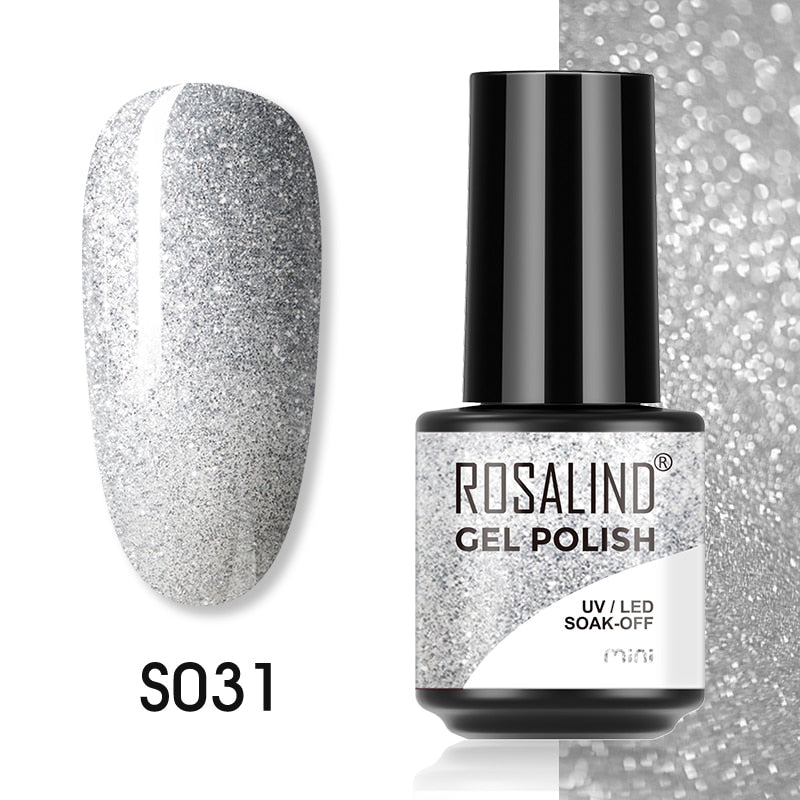 ROSALIND 7ML Gel Polish Glitter Nail Polish All For Nails Manicure Nails Art Base Top Coat UV Semi Permanent Gel Varnishes