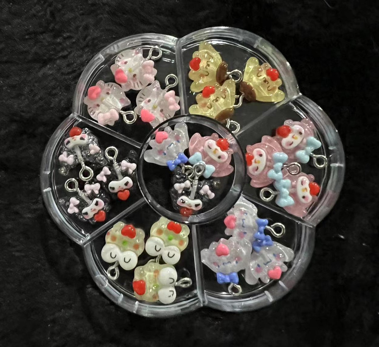 Sanrio Cartoon Kuromi Hello Kitty Earring Charms Bracelets Jewelry Making DIY Pendants Accessories