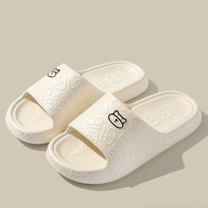Cute Cat Print Women Slippers Home Indoor Slides Men Women Flat Slippers Cartoon Non-Slip Outdoor Beach Slides Shoes Shower