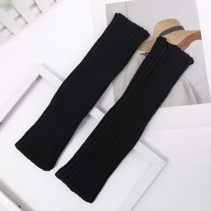 Long Fingerless Gloves Women Mitten Winter Arm Warmer Knitted Arm Sleeve Fashion Casual Soft Girls Clothes Punk Gothic Gloves
