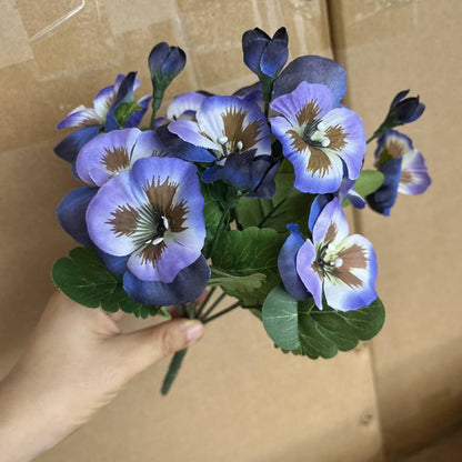 Artificial Pansy Flowers artificial flowers 10 Inch Silk Fake Butterfly Orchid Flower Home office Wedding Decoration