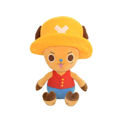 New 14-25cm One Piece Plush Toys Anime Figure Luffy Chopper Ace Law Cute Doll Cartoon Stuffed Keychain Pendants Kids Xmas Gifts