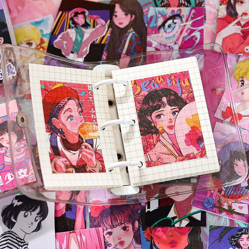 50sheets Cute Fashion girl Decorative Stickers Book Art Craft Scrapbooking Label Diary Japanese Stationery Album Journal Planner