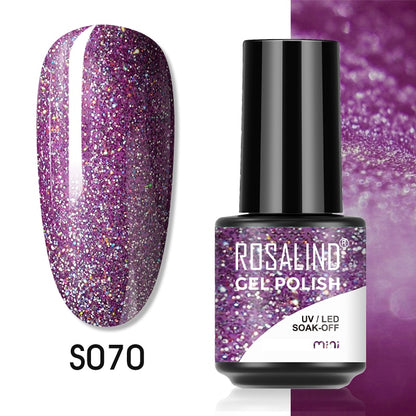 ROSALIND 7ML Gel Polish Glitter Nail Polish All For Nails Manicure Nails Art Base Top Coat UV Semi Permanent Gel Varnishes