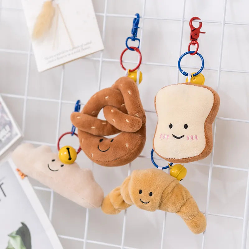 Soft Cartoon Food Pretzel Crossant Toast Bread Doll Plush Toy Stuffed Baguette Poach Egg Decor Doll For Girl Kid Birthday