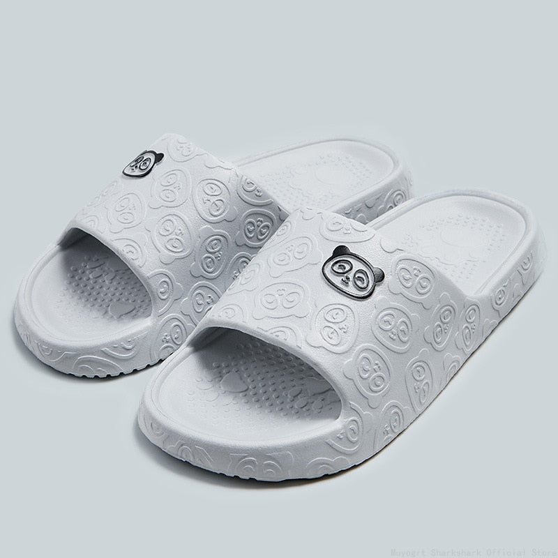 Cute Cat Print Women Slippers Home Indoor Slides Men Women Flat Slippers Cartoon Non-Slip Outdoor Beach Slides Shoes Shower
