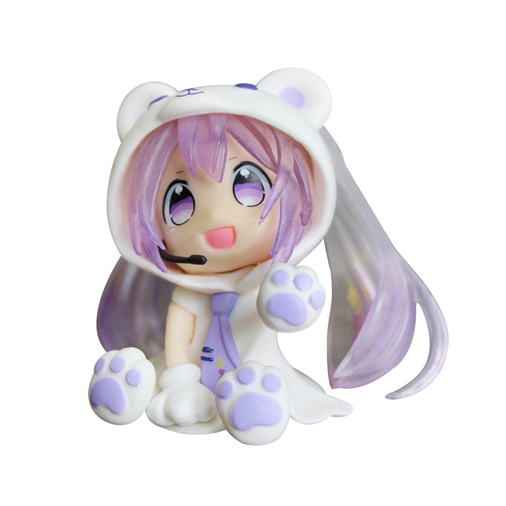 Hatsune Miku Kawaii Action Figures Model Q Version Bear Chuyin Cute Bear Dolls Decoration Anima Hand-made Christmas Toy Gift