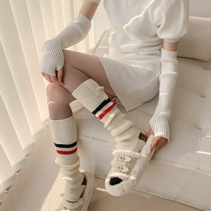 40-70CM OVER KNEE Japanese JK uniform leg warmers Korean Lolita girls' ins LONG socks girls pile up socks Foot warming cover