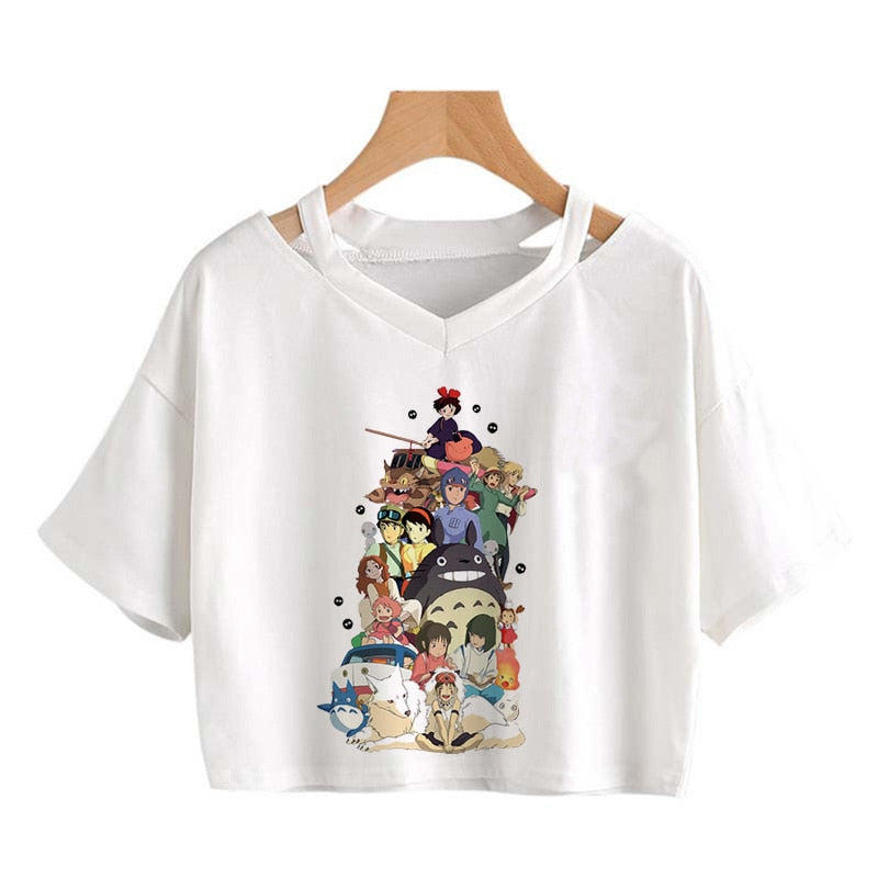 Kawaii cat Harajuku Funny Cartoon T Shirt Women Cute Anime Graphic Vintage T-shirt 90s Ullzang Tshirt Fashion Top Tees Female