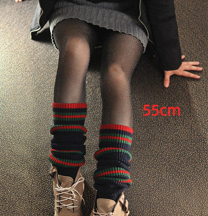 40-70CM OVER KNEE Japanese JK uniform leg warmers Korean Lolita girls' ins LONG socks girls pile up socks Foot warming cover
