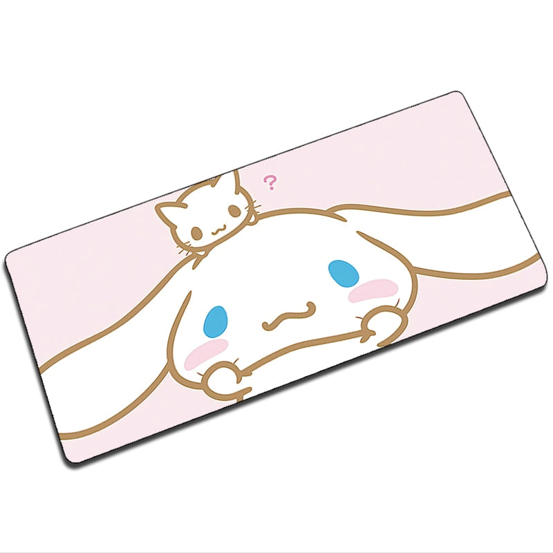 Mouse Pad Gaming Cinnamorol Deskmat Cute 900x400 Kawaii Computer Accessories Desk Mat Pads Gamer Large Carpet Mousepad Game Mats