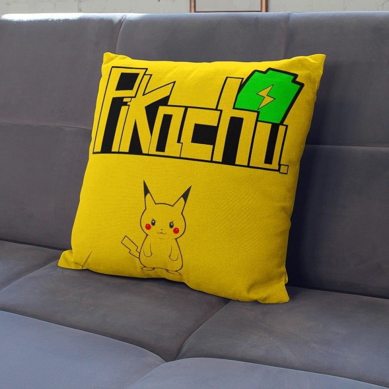 45x45cm Pokemon Cushion Cover Pikachu Meowth Poke Ball Charmander Kawaii Anime Pillowcase Anime Figure Decor Sofa Pillow Cover