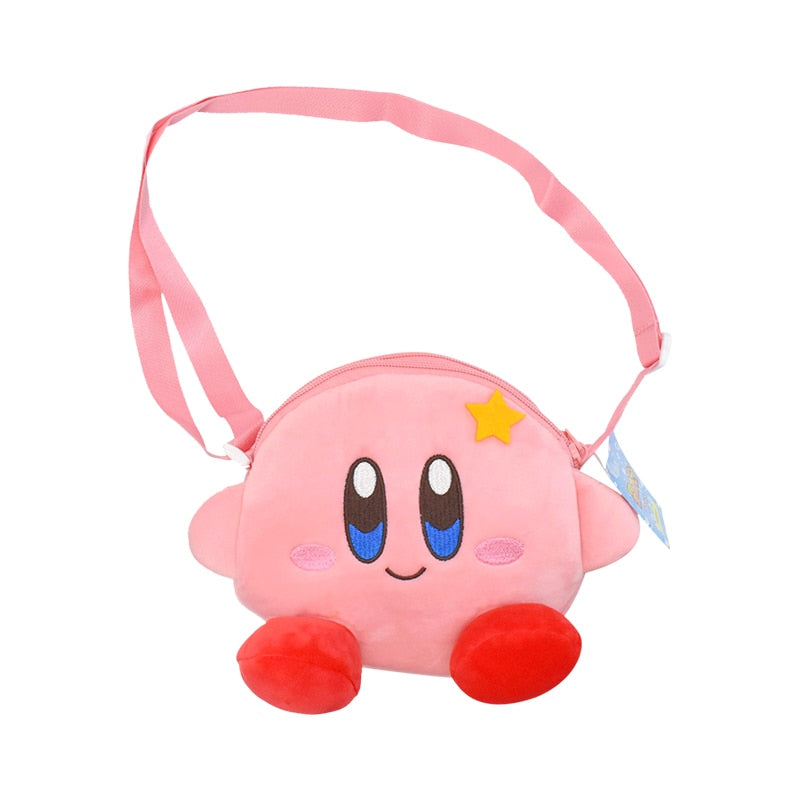 Kawaii Kirby Plush Bag 16CM Video Game Toy Stuffed Animal Coin Purse Star Soft Doll Storage Messenger Over Shoulder For Children Girls Gifts