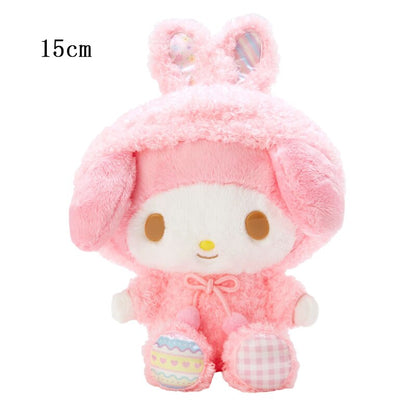 10-15cm Sanrio Plush Stuffed Animal Plushies Toys Cartoon Anime Figure Kuromi My Melody Cinnamoroll Cute Dolls Baby Birthday Gifts Kawali Decor