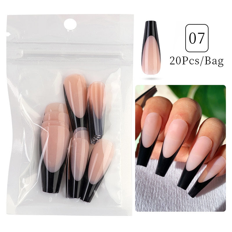 24pcs Sweet Summer Fake Nails Patches Pink Glitter Nude Press on Nails Women Wearable Nail Art Stickers Full Finished False Nail