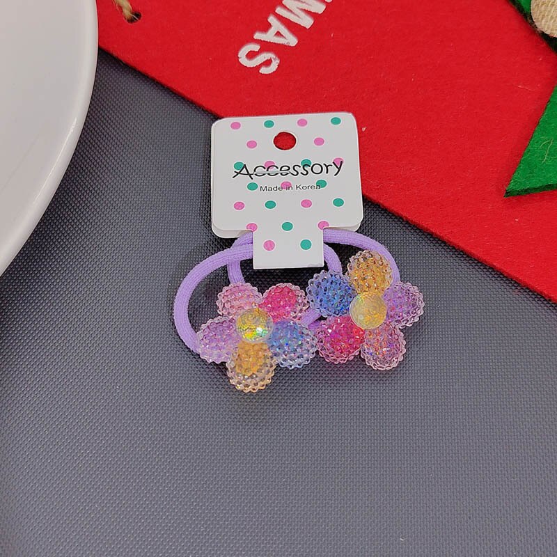 Children Sequins Floral Elastic Hair Bands Rubber Band Hair Tie Princess Kawaii Hair Rope Headwear Girls Kids Hair Accessories