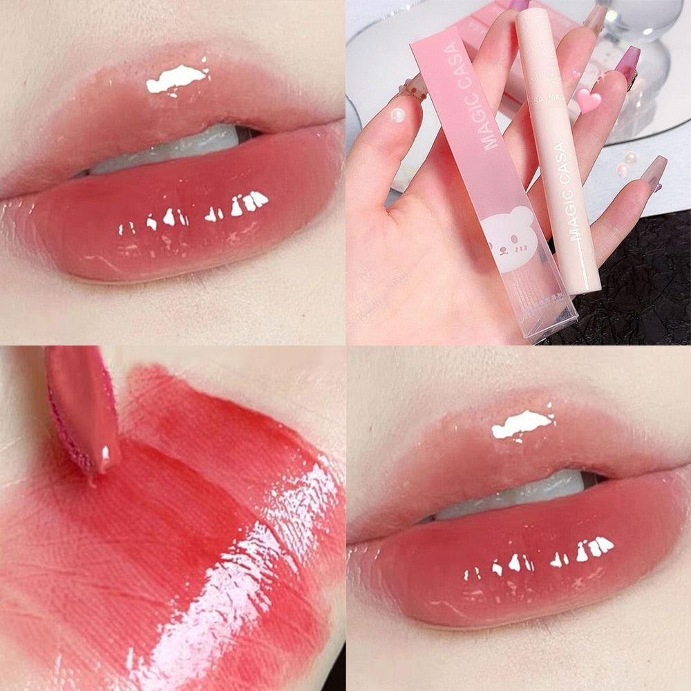 Mirror Water Lip Gloss Lasting Moisturizing Liquid Lipstick Waterproof Non-stick Cup Lip Tint Lip Glaze Korean Makeup Cosmetics