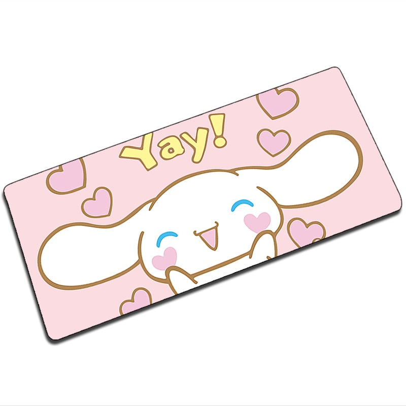 Mouse Pad Gaming Cinnamorol Deskmat Cute 900x400 Kawaii Computer Accessories Desk Mat Pads Gamer Large Carpet Mousepad Game Mats