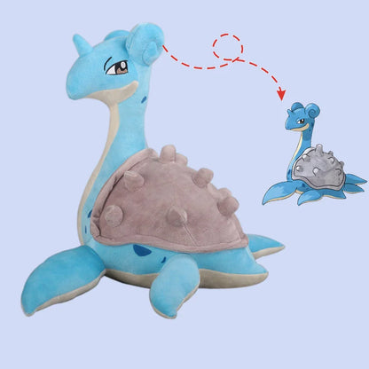 40cm Big Size Pokemon Lapras Plush Video Game Anime Figure Doll Toy Soft Filler Dinosaur Animal Pillow Collection Decoration Children Gift