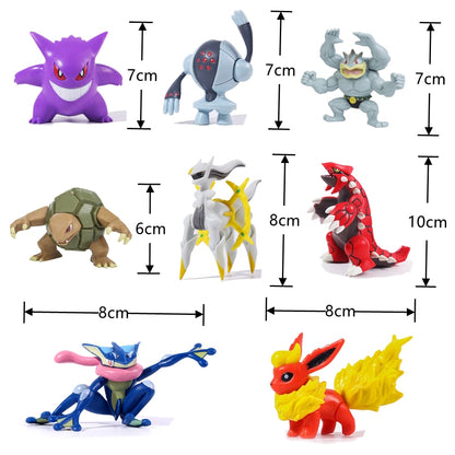 Cute Pokémon Action Figures 6-10cm Toys Pikachu Charizard Raichu Pichu Flareon Greninja Gengar Mimikyu Holiday Gift