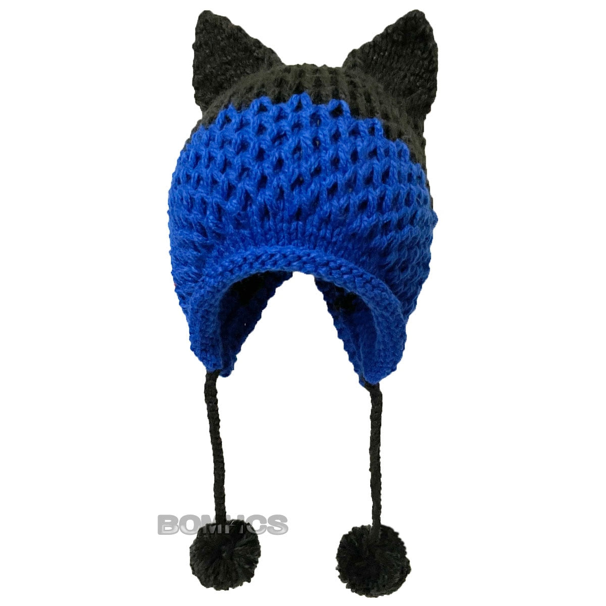 BomHCS Cute Fox Ears Beanie Winter Warm 100% Handmade Knit Hat