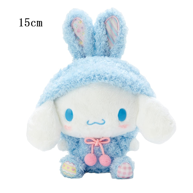 10-15cm Sanrio Plush Stuffed Animal Plushies Toys Cartoon Anime Figure Kuromi My Melody Cinnamoroll Cute Dolls Baby Birthday Gifts Kawali Decor