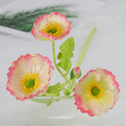 Artificial Flowers Poppy Silk Flowers Long Stem Housewarming  Garden Table Wedding DIY Party Wedding Bridal Bouquet Decoration