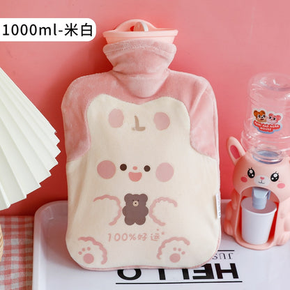 Cute Hot Water Bottle Bag for Girls Plush Shoulder Hand Warmer Heat Pack Warm Belly Instant Hot Pack Winter Water Heating Pad