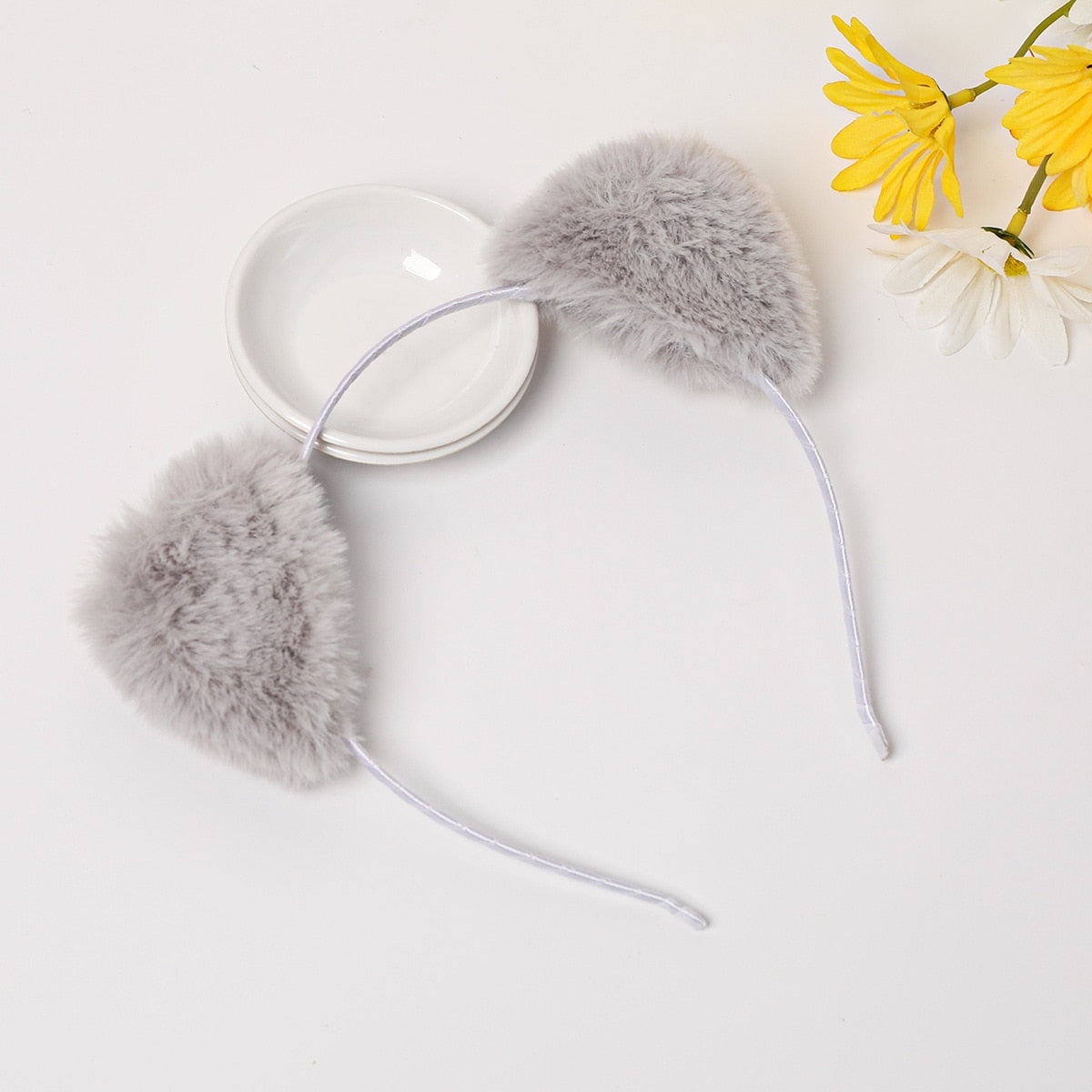 Cat Ears Headband for Women Cartoon Plush Hair Band Anime Cosplay Cute Face Wash Hair Hoop Headware Girls Hair Accessories